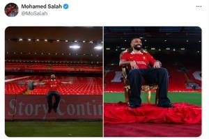 LOL世界赛直播-法老故事继续！萨拉赫第一时间晒续约照，坐在王座之上